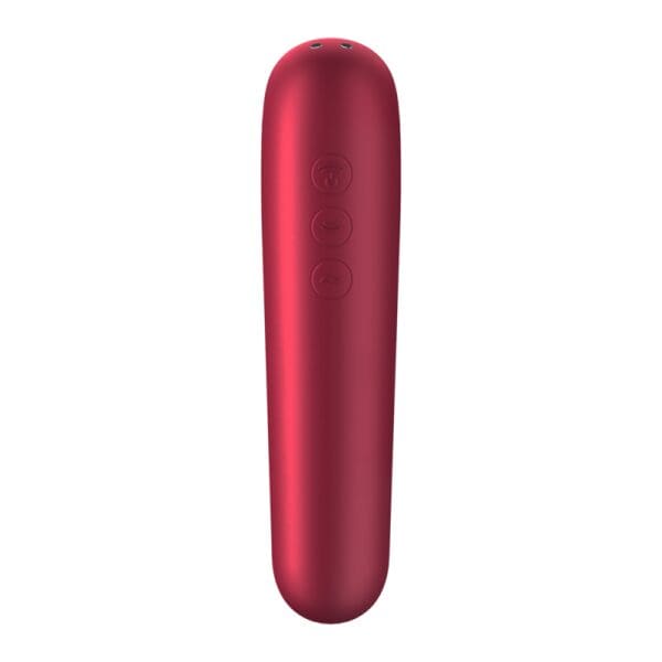 SATISFYER - DUAL LOVE VIBRATOR AND SUCTIONER WITH PULSED AIR RED 3